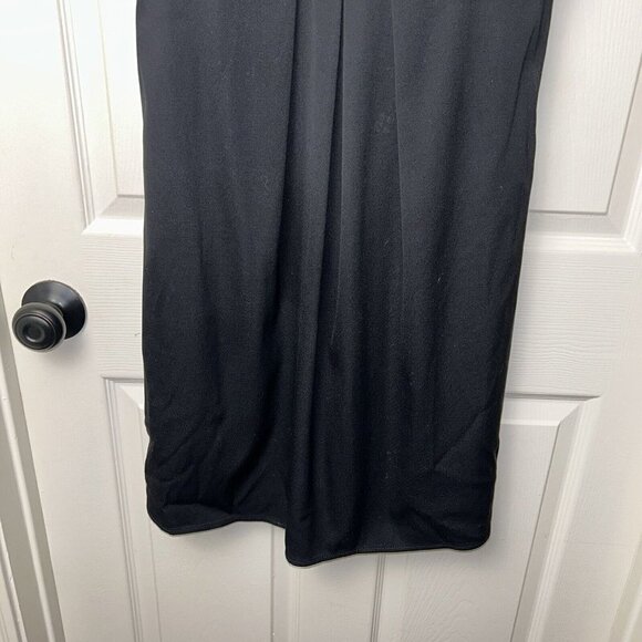 Theory Black Sleeveless V-Neck Virgin Wool A-line Casual Dress Size 6 - Picture 4 of 10